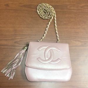Pink vintage Chanel lambskin bag